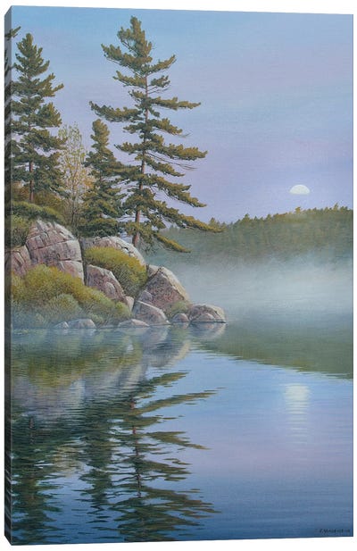 Calm Reflection Canvas Art Print - Cabin & Lodge Décor