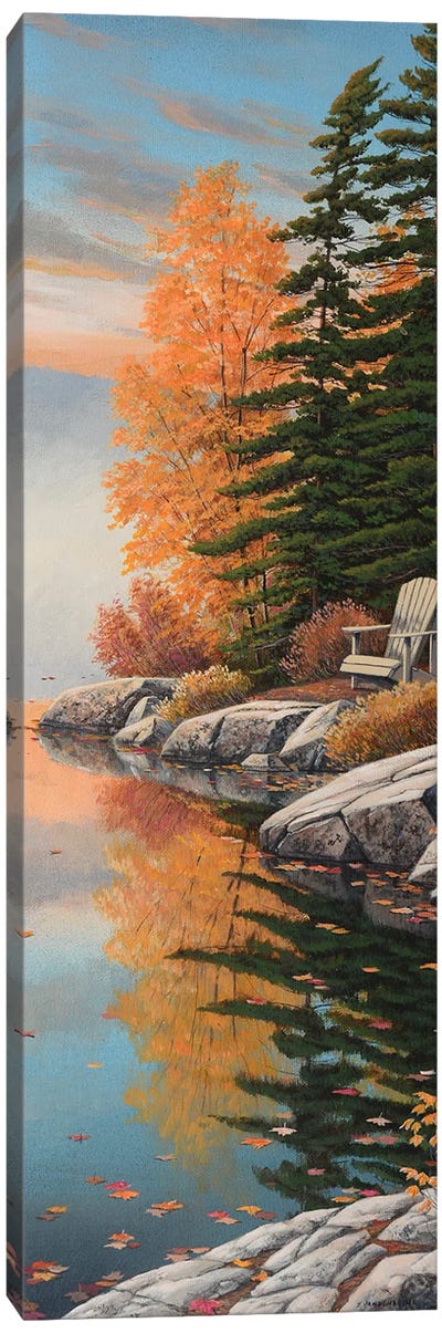 Easy Mornings Canvas Art Print - Lake & Ocean Sunrise & Sunset Art