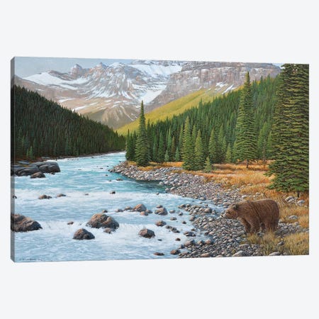 Grizzly Rapids Canvas Print #JVB37} by Jake Vandenbrink Art Print