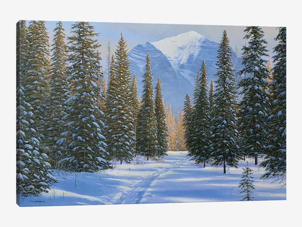 A Walk Through The Snow by Jake Vandenbrink 1-piece Canvas Art