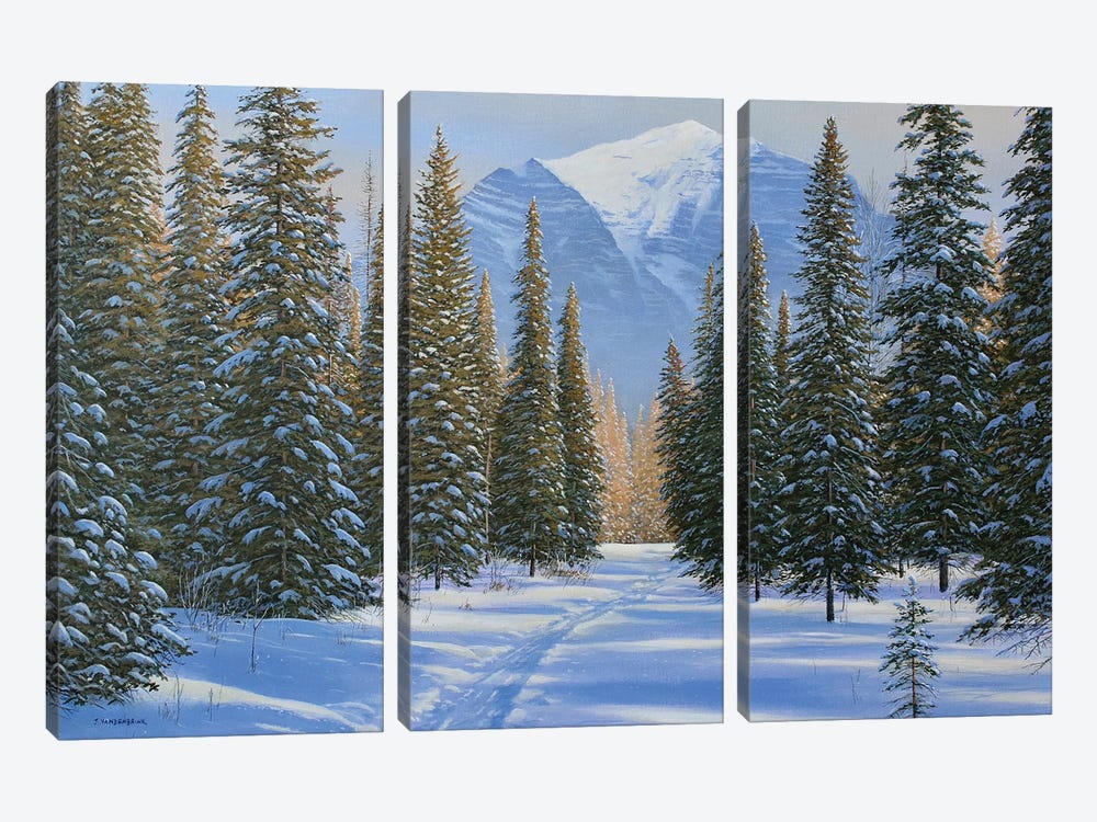 A Walk Through The Snow by Jake Vandenbrink 3-piece Canvas Art