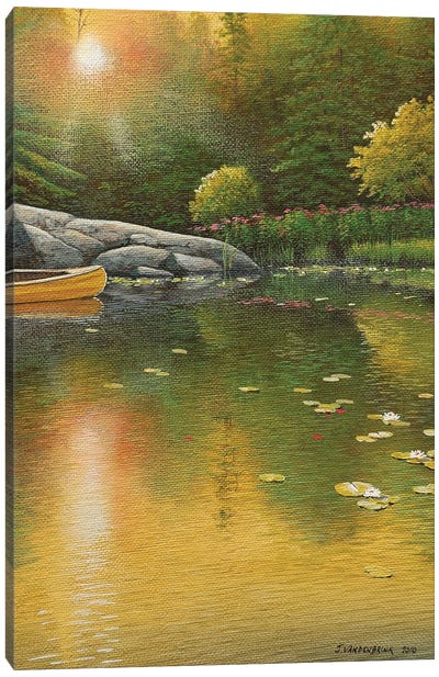 Summer Sunrise Canvas Art Print - Canoe Art