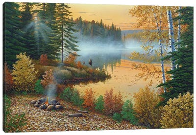 The Rising Sun Canvas Art Print - Camping Art