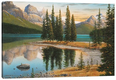 Hidden Treasure Canvas Art Print - Lake & Ocean Sunrise & Sunset Art