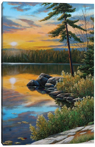 Sunset Reflections Canvas Art Print - Jake Vandenbrink