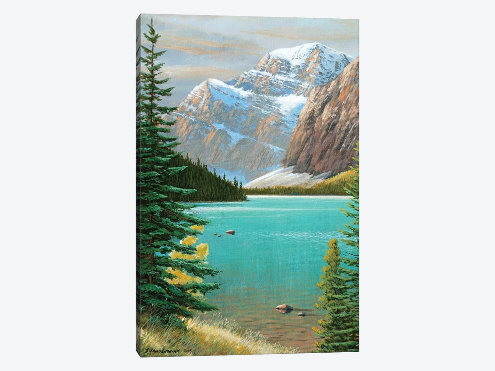 Cavell Lakeside by Jake Vandenbrink 1-piece Canvas Art