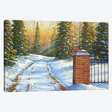 A Winter's Welcome Canvas Print #JVB86} by Jake Vandenbrink Canvas Artwork