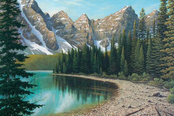 Refreshing Workspace: Mountain Lake by Jake Vandenbrink