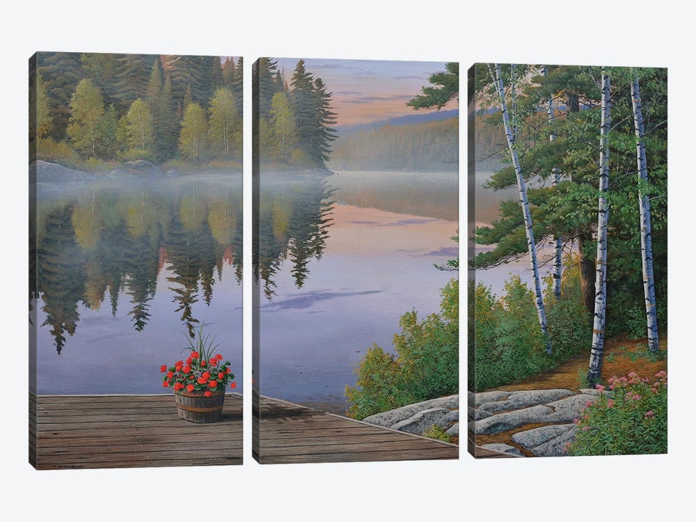 Life At The Lake by Jake Vandenbrink 3-piece Canvas Artwork