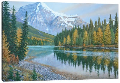 Above The River Valley Canvas Art Print - Pine Tree Art