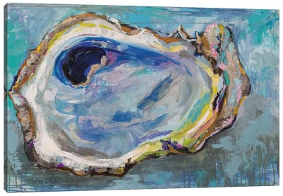 Oyster Two Canvas Art Print - Sea Shell Art