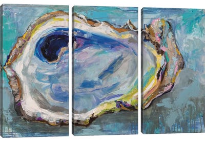 Oyster Two Canvas Art Print - 3-Piece Animal Art