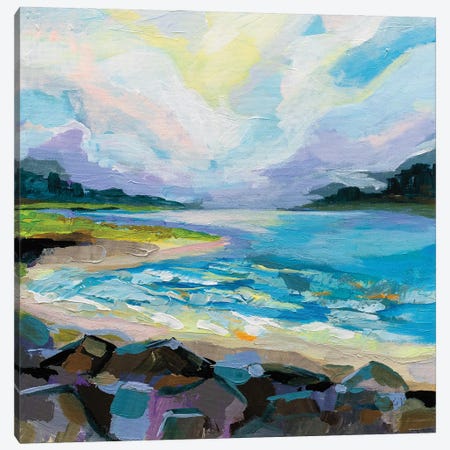 The Coastline Canvas Print #JVE107} by Jeanette Vertentes Canvas Art Print