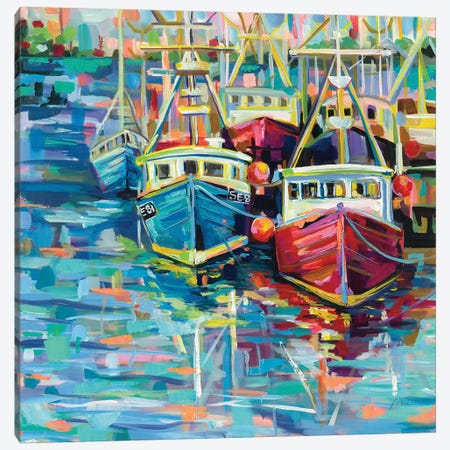 Stonington Docks Canvas Print #JVE113} by Jeanette Vertentes Canvas Art Print