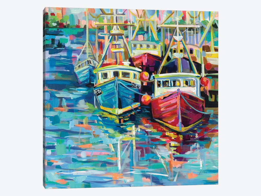 Stonington Docks by Jeanette Vertentes 1-piece Canvas Wall Art