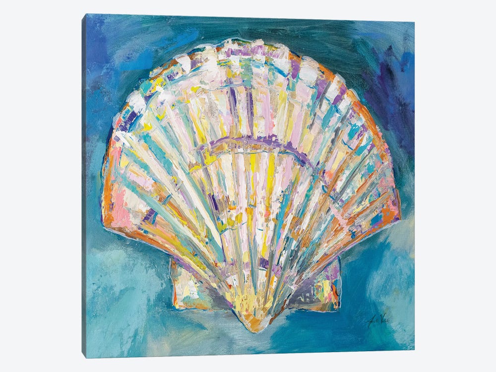 Scallop Shell Crop by Jeanette Vertentes 1-piece Canvas Artwork