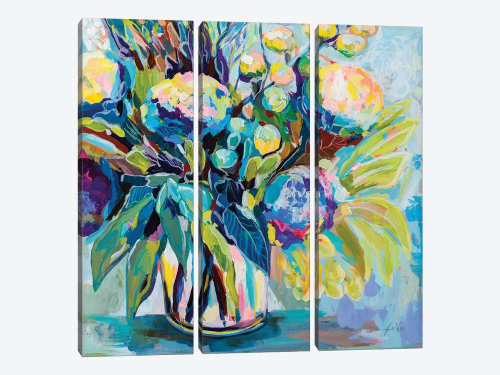 Spring Bloom by Jeanette Vertentes 3-piece Canvas Art Print