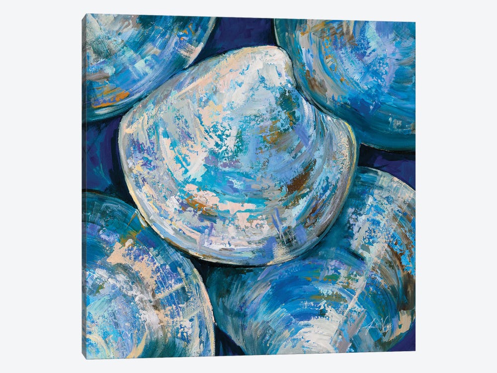 Blue Cherry Stones by Jeanette Vertentes 1-piece Canvas Print