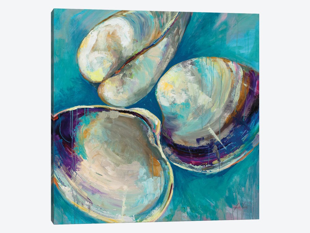 Shell Trio by Jeanette Vertentes 1-piece Canvas Art