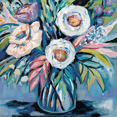 Confetti by Jeanette Vertentes framed canvas print