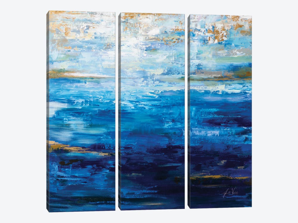 Deep Blue by Jeanette Vertentes 3-piece Canvas Wall Art
