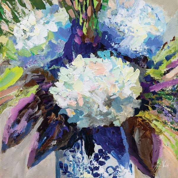 Jeanette Vertentes: Hydrangea Chinoiserie II by Jeanette Vertentes