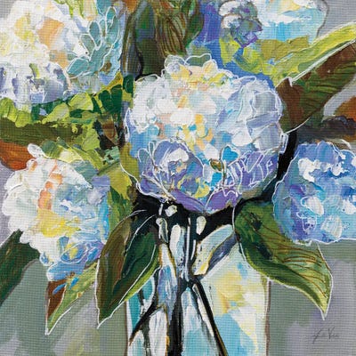 Puffs by Jeanette Vertentes framed canvas print