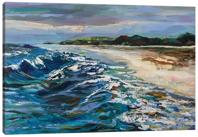 Rough Surf Canvas Art Print - Wave Art