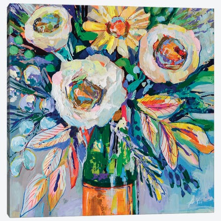 Clicquot Bouquet Canvas Print #JVE177} by Jeanette Vertentes Canvas Artwork
