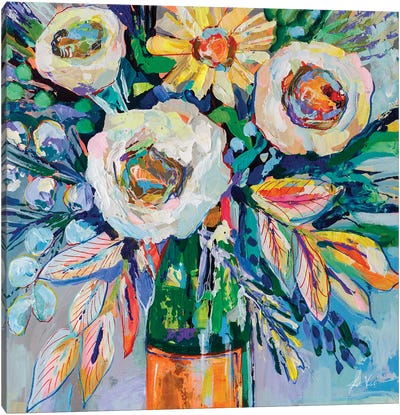 Clicquot Bouquet Canvas Art Print - Jeanette Vertentes