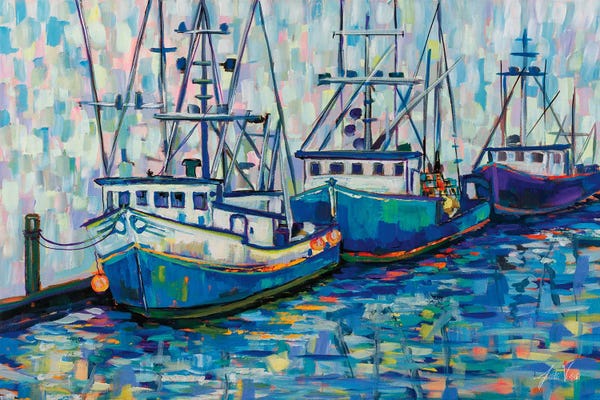 Harbors: Boats in Harbor II by Jeanette Vertentes