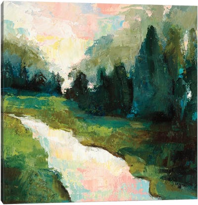 River Walk Canvas Art Print - Green with Envy
