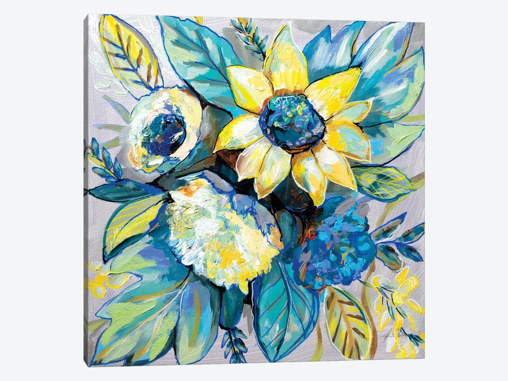 Sage and Sunflowers I by Jeanette Vertentes 1-piece Art Print