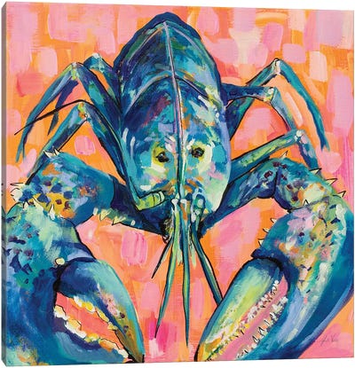 Lilly Lobster I Canvas Art Print - Lobster Art