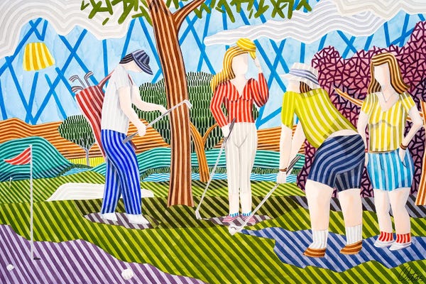 Stripes: Golf Scene by Javier Ortas