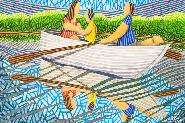 Reflective Moments: The Boat And Its Reflection by Javier Ortas