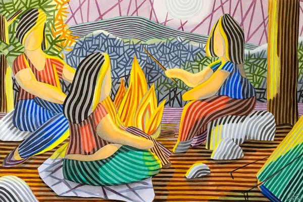 Camping: The Camp Bonfire by Javier Ortas