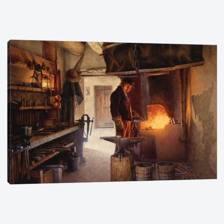 Blacksmith's Workshop Canvas Print #JVL16} by Joe Velazquez Art Print