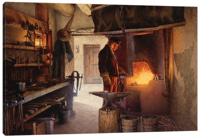 Blacksmith's Workshop Canvas Art Print - Joe Velazquez