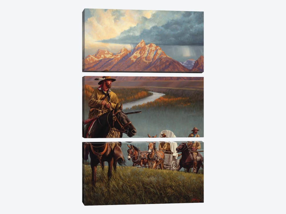 Brigade Of The Mountain Men by Joe Velazquez 3-piece Canvas Art Print