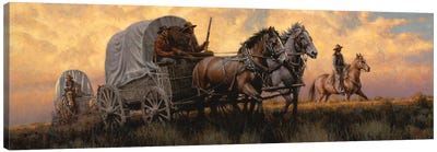 700 Miles From St. Louis Canvas Art Print - Carriage & Wagon Art