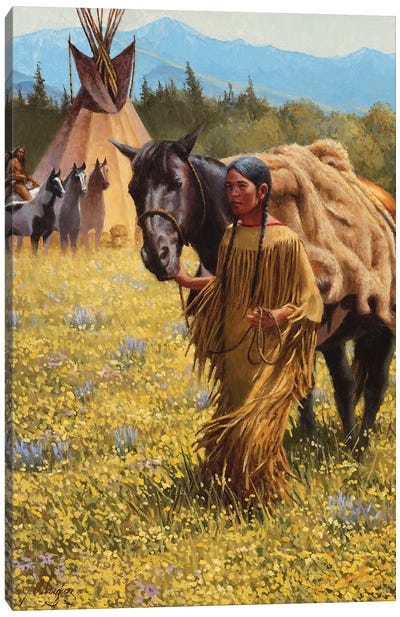 Gentle Summer Canvas Art Print - Indigenous & Native American Culture