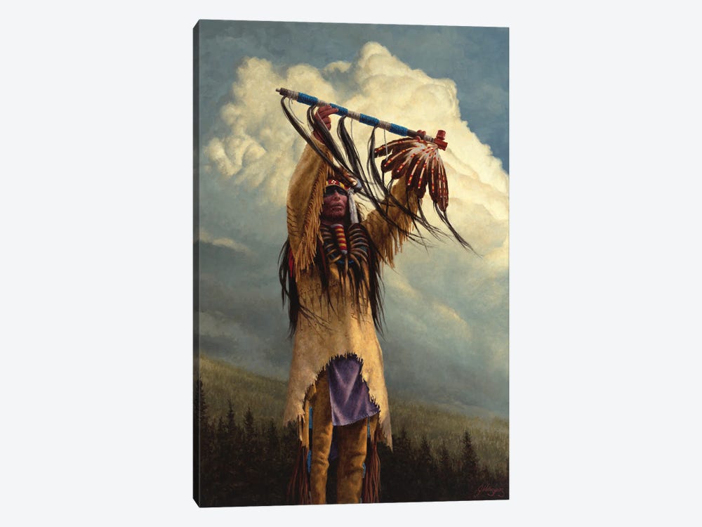 Keeper Of The Sacred Pipe by Joe Velazquez 1-piece Canvas Art