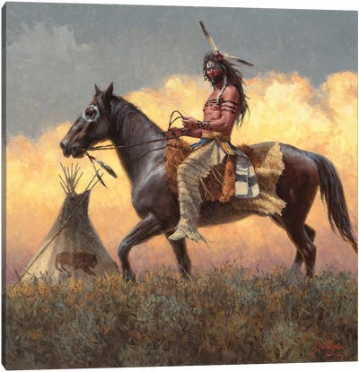 A Lakota Leader Canvas Art Print - Traditional Décor