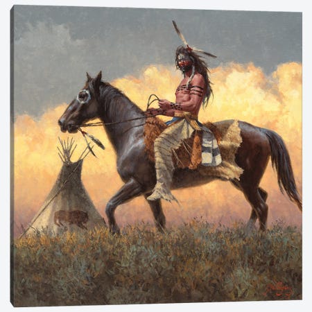 A Lakota Leader Canvas Print #JVL3} by Joe Velazquez Canvas Art Print