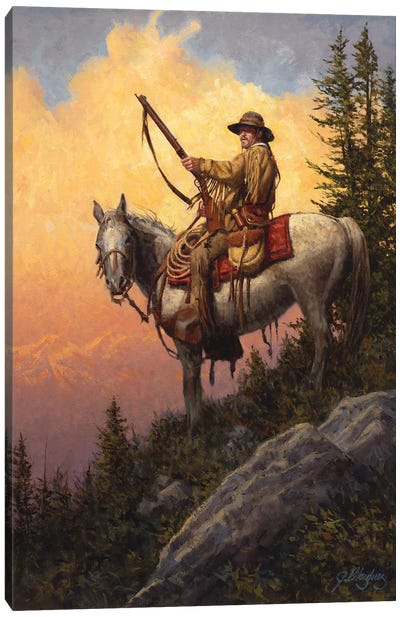Last Of His Kind Canvas Art Print - Native American Décor