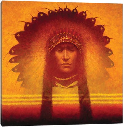 New Leader Canvas Art Print - Native American Décor