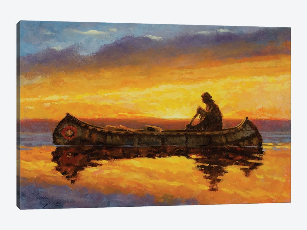 On Quiet Water by Joe Velazquez 1-piece Canvas Print