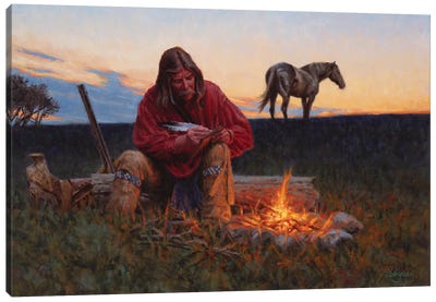 A Letter Home Canvas Art Print - Indigenous & Native American Culture