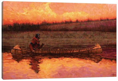 Quiet Splendor Canvas Art Print - Canoe Art